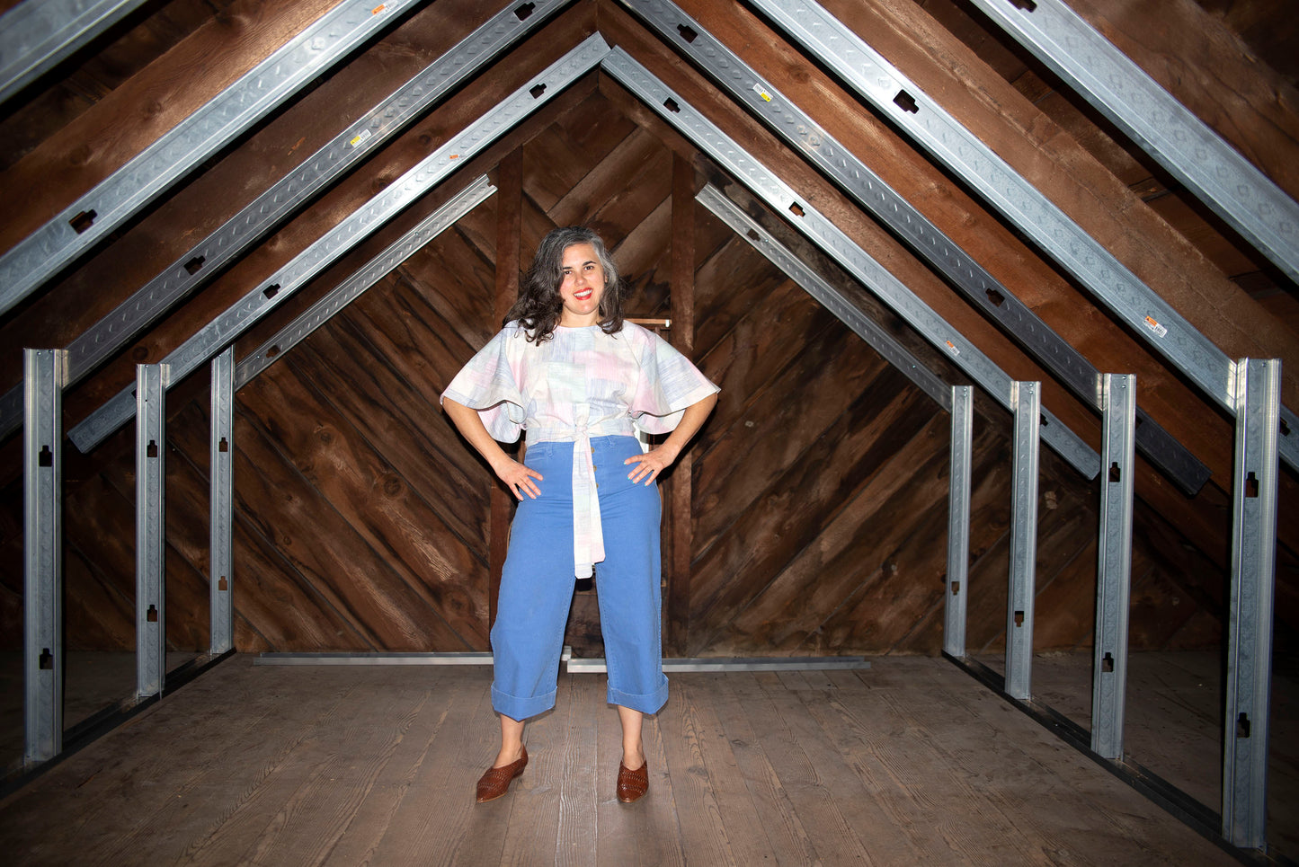 Circle Wrap Blouse in Cotton