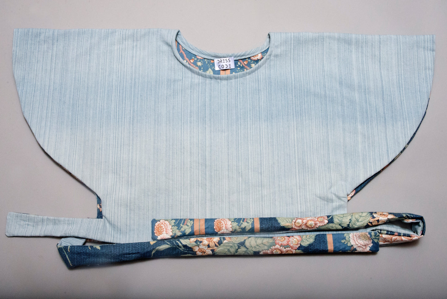Circle Wrap Blouse in Denim