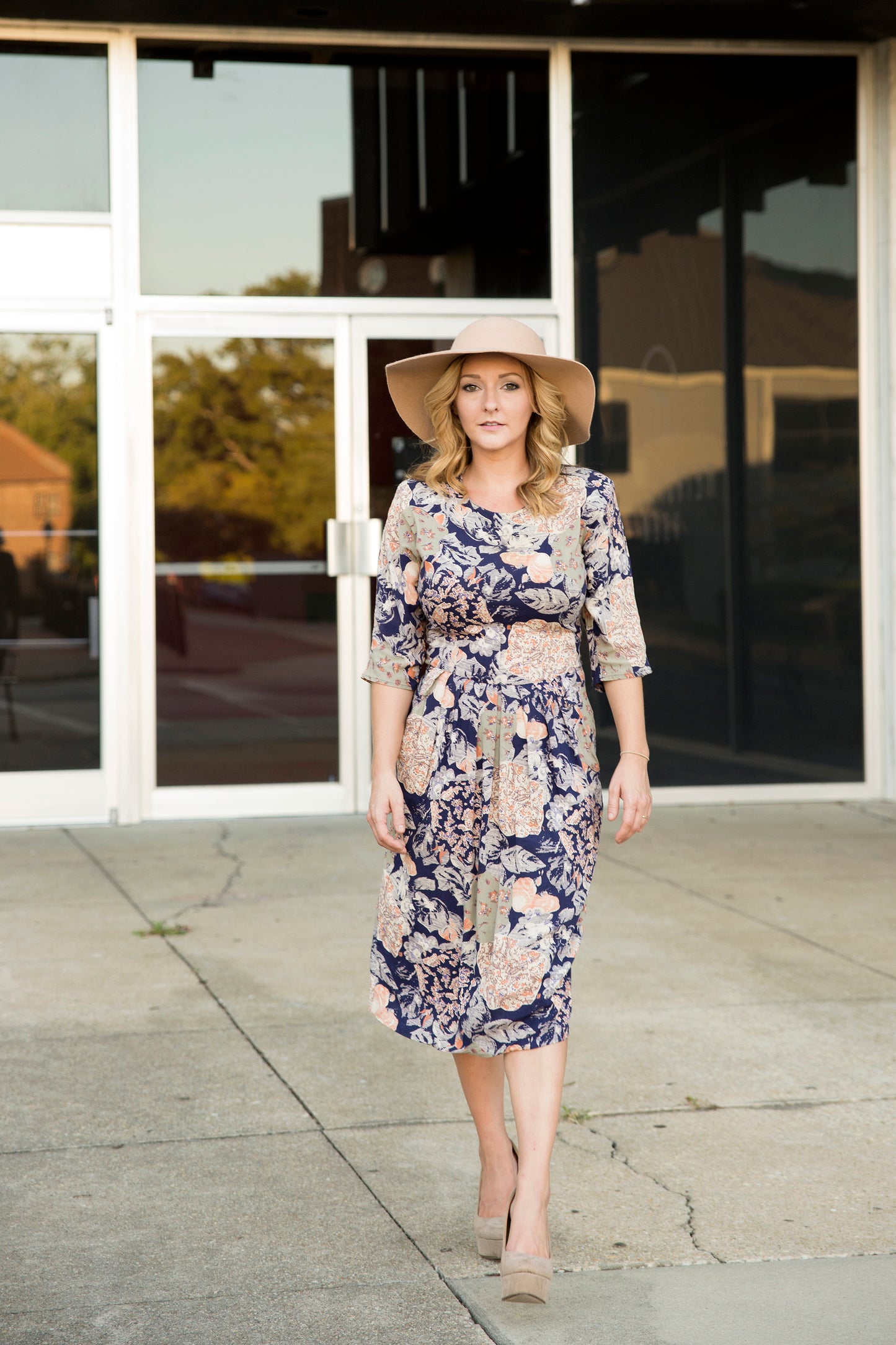 1980s vintage floral dress. vintage is sustainable fashion