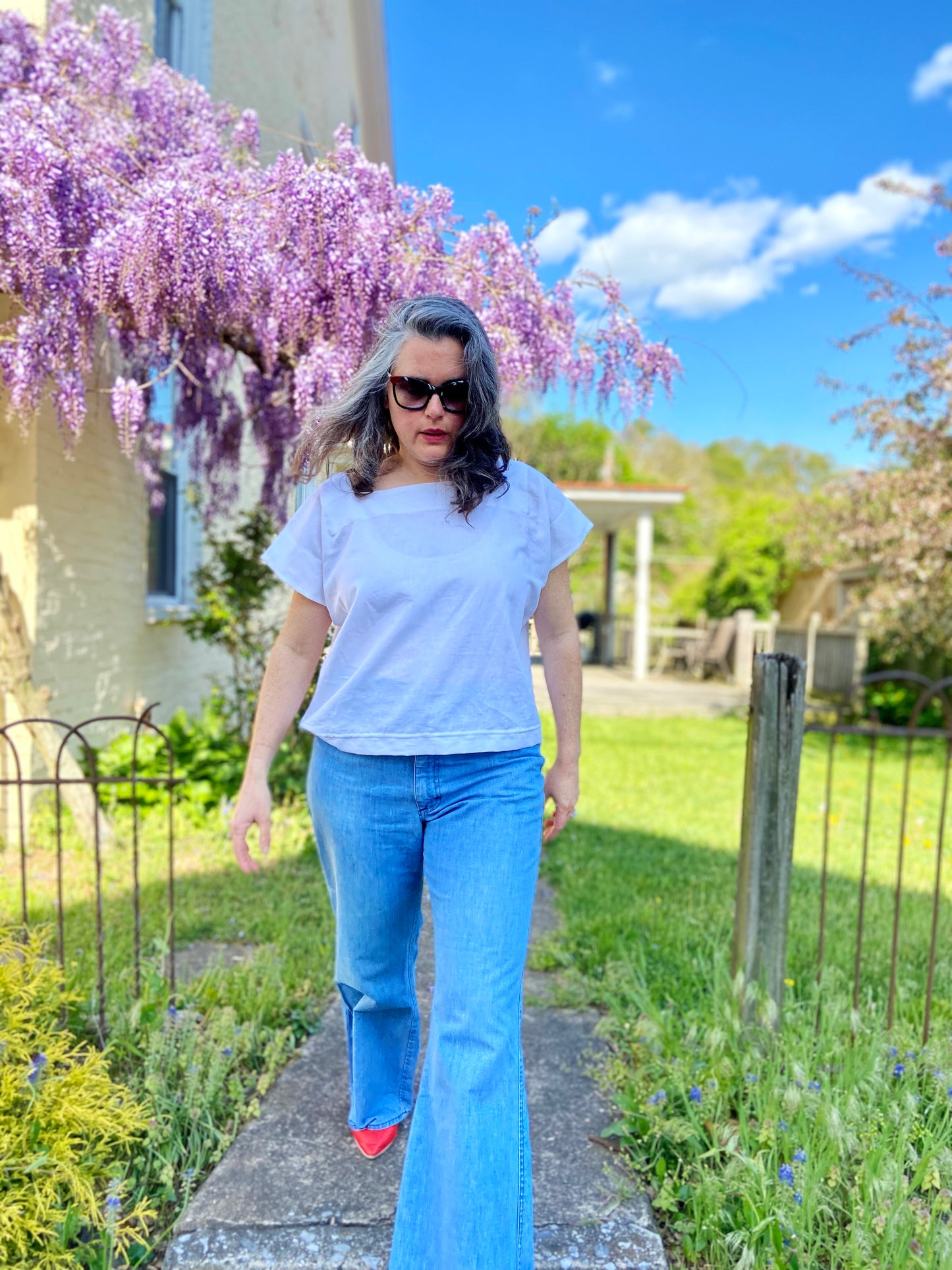 Box-cut Linen Tee