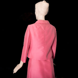 1960s Vintage Pink Silk Suit - Barbie Ready!