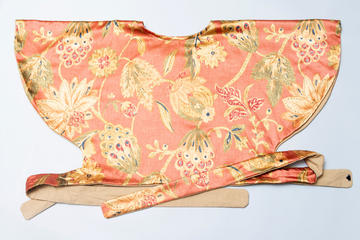 Circle Wrap Blouse in Ochre Floral