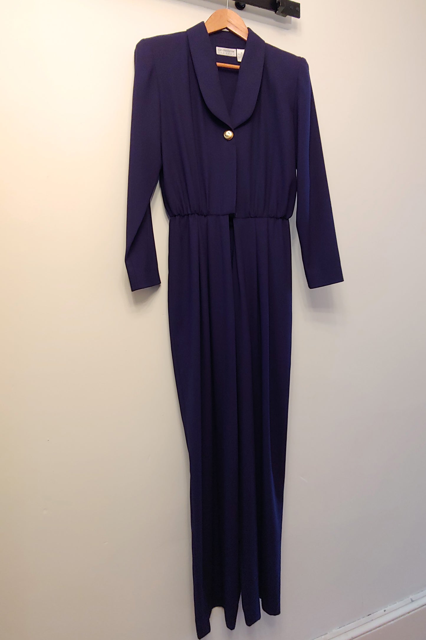 1990s Vintage Navy Blue Liz Claiborne Jumpsuit